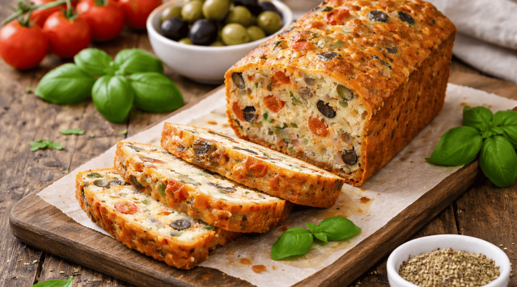 Cake salé tomates séchées & olives : la recette méditerranéenne facile et inratable Image