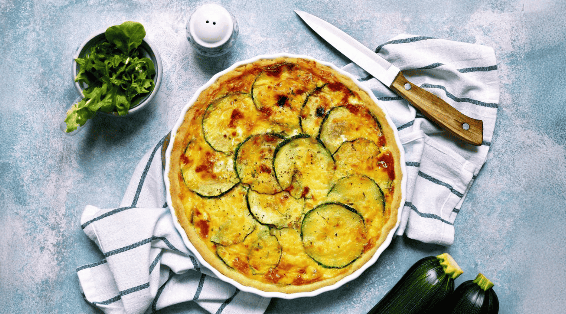 Quiche courgettes express et légère sans crème Image
