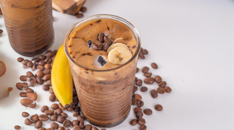 Smoothie au café et à la banane à la boisson végétale SOVI