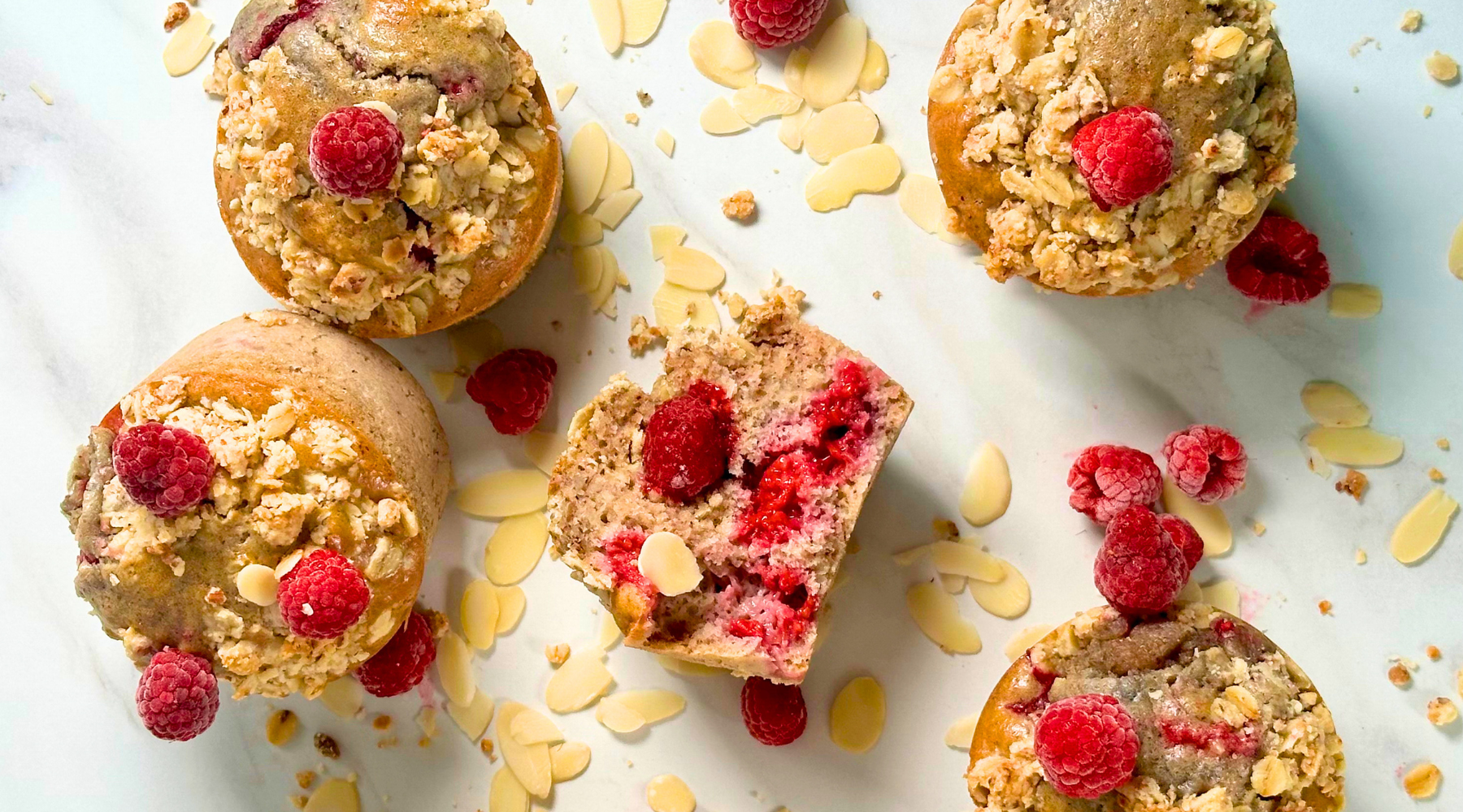 Muffins framboise et amande : moelleux, acidulés et gourmands Image