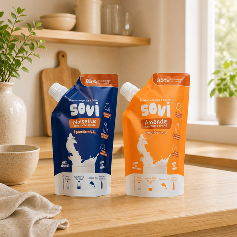 Pack Duo Gourmand : 8L de boisson végétale à diluer (Amande, Noisette)