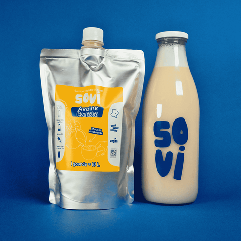 Pack Barista SOVI : 10L de boisson végétale + bouteille doseur 1L